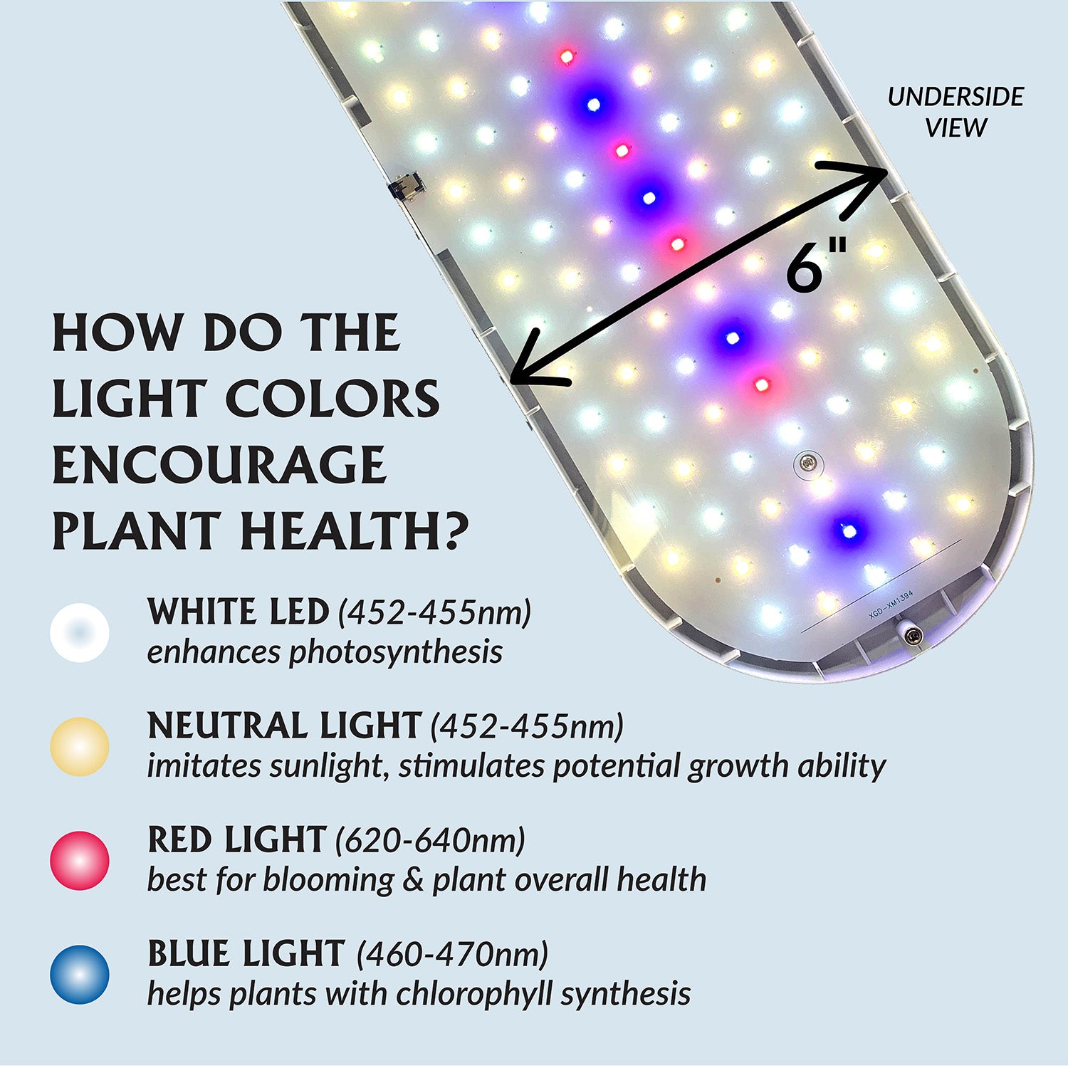 Indoor LED grow light colors